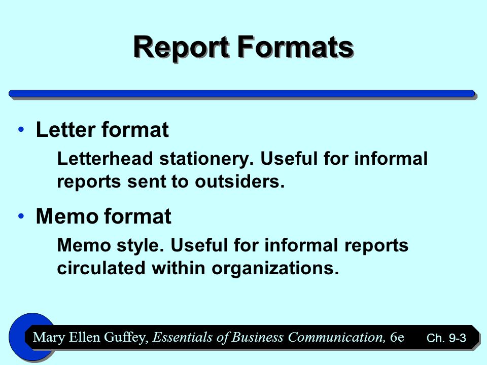 How to Write an Informal Business Report